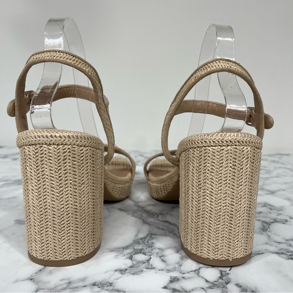 TORRID Raffia Platform Heel Sandal Size 10WW 10 Extra Wide NWT Boho Natural - Picture 5 of 13